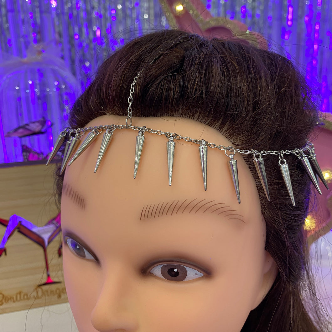 Silver Spike Headband